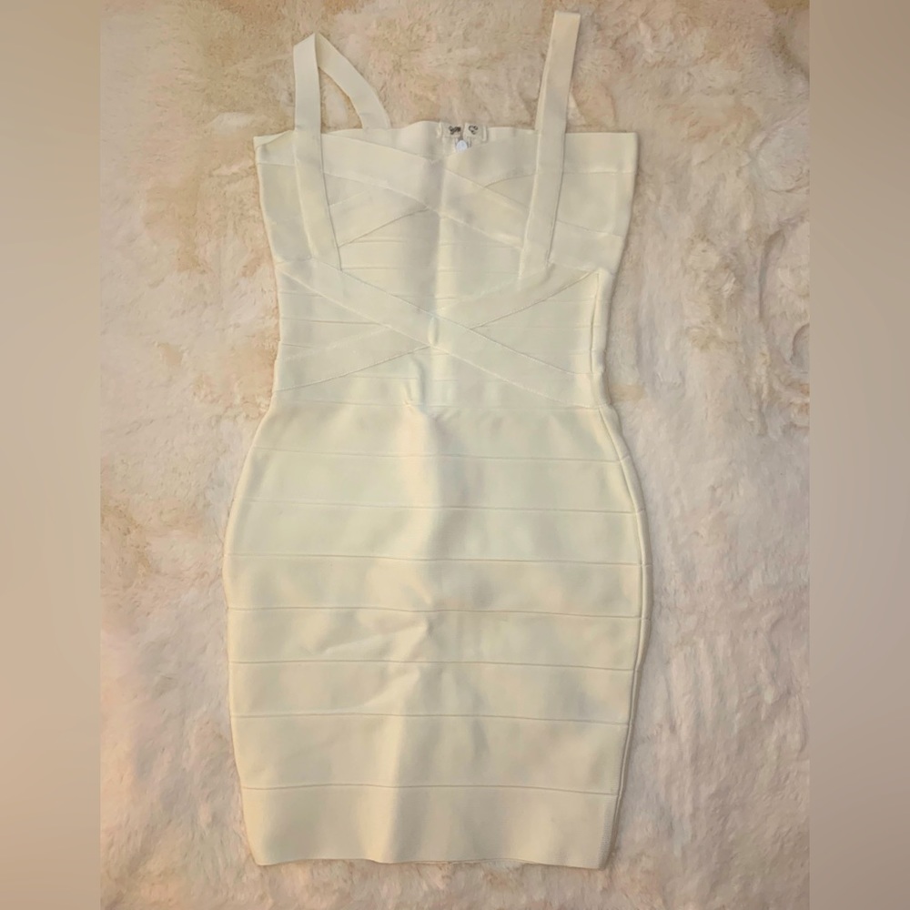 White bandage dress